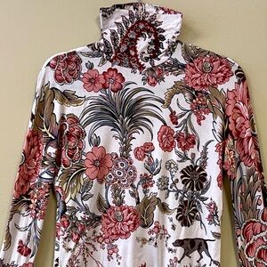 Etro | Lightweight Viscose Turtleneck in Botanical Print, Sz 48 / M ♥ GUC*